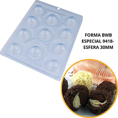 Forma Chocolate Esfera 30mm: Crie Bombons Perfeitos!