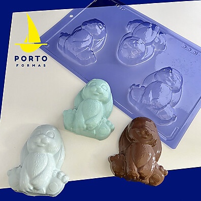 Forma Coelhinho de Pelúcia: Chocolate Perfeito!