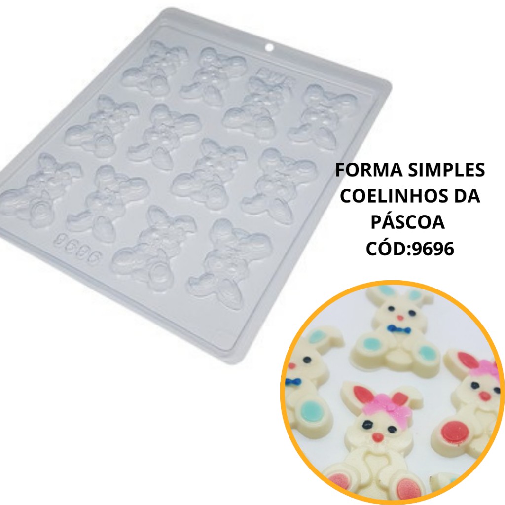 Forma Coelhinho Páscoa: Chocolate Perfeito!