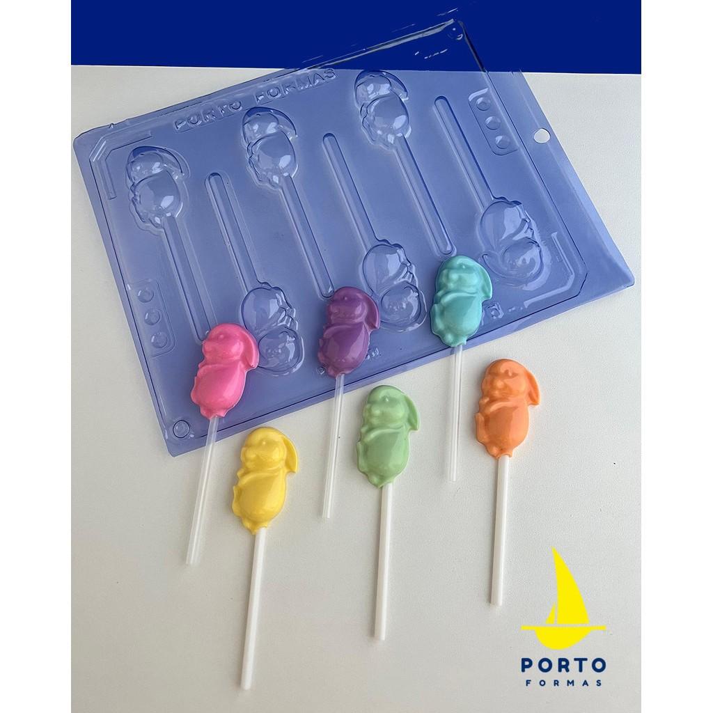 Forma Coelho Palito P275: Chocolate Artesanal