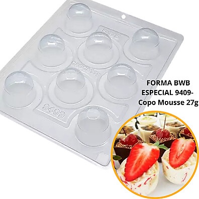 Forma Copo Mousse 2 com Silicone 3 Partes - Chocolate Perfeito