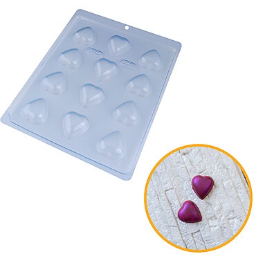 Forma Coração Liso P 25 em Acetato para Bombons e Chocolates