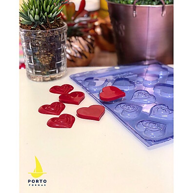 Forma Coração Simples P448 – Chocolates Perfeitos em Casa