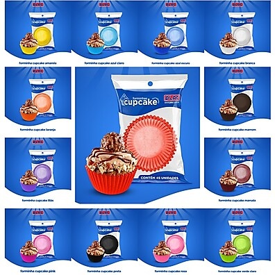 Forma Cupcake Forneável c/ 45 Unidades: Qualidade e Praticidade