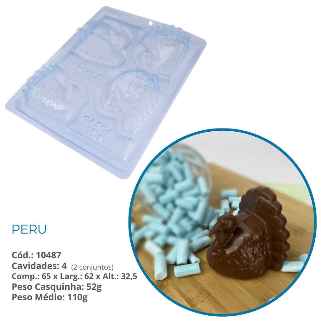 Forma de Chocolate Peru BWB: Natal Perfeito!
