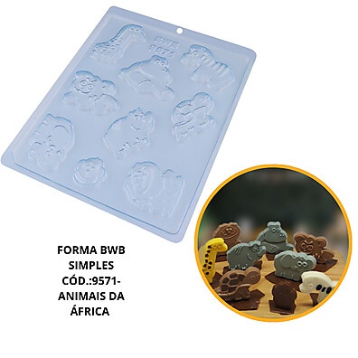 Forma de Chocolate Safari: Crie Doces Incríveis!