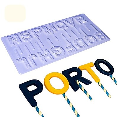 Forma de Modelagem Alfabeto Acetato Porto Pirulito P852