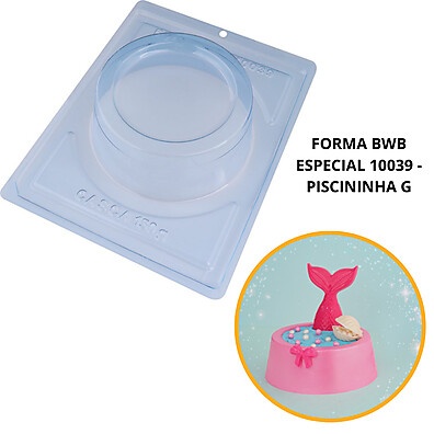 Forma de Silicone BWB Piscininha G 700g: Chocolates Perfeitos!