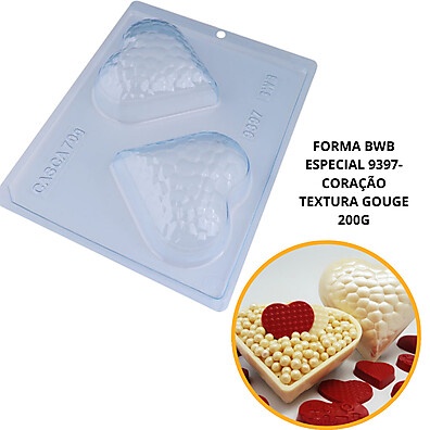 Forma de Silicone Coração Gouge: Chocolates Perfeitos!