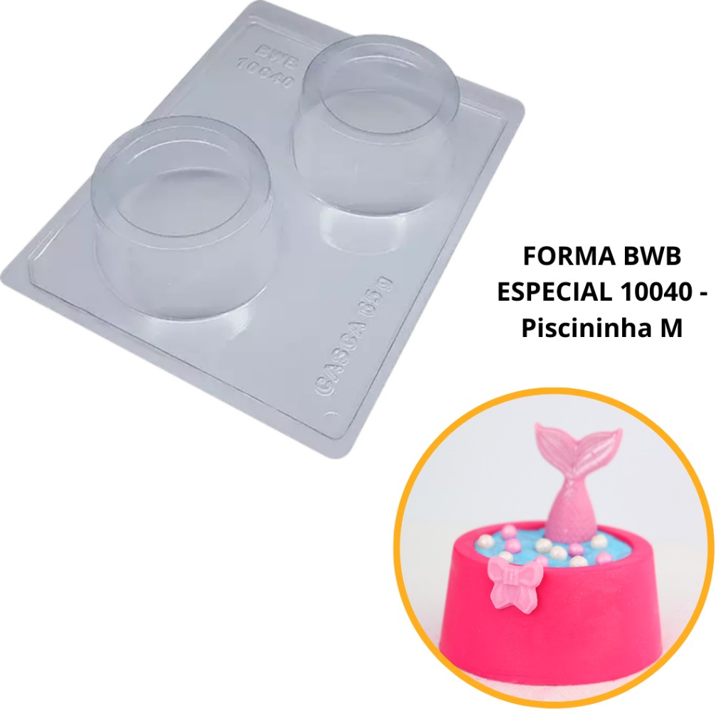Forma de Silicone Piscininha M: Chocolates Perfeitos!