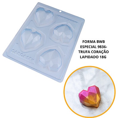 Forma de Silicone Trufa Coração 65g - BWB