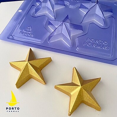 Forma Estrela Silicone: Crie Chocolates Incríveis!