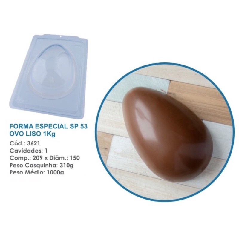 Forma Ovo de Páscoa 1kg BWB: Semiprofissional!