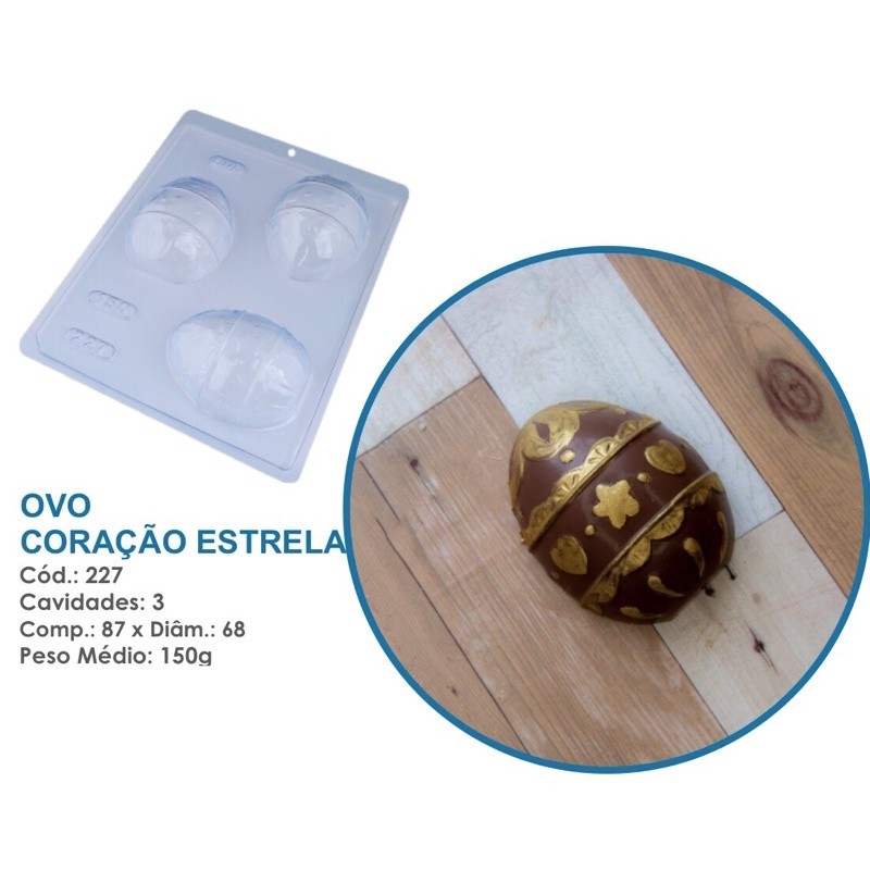Forma Ovo de Páscoa BWB: Coração e Estrela!