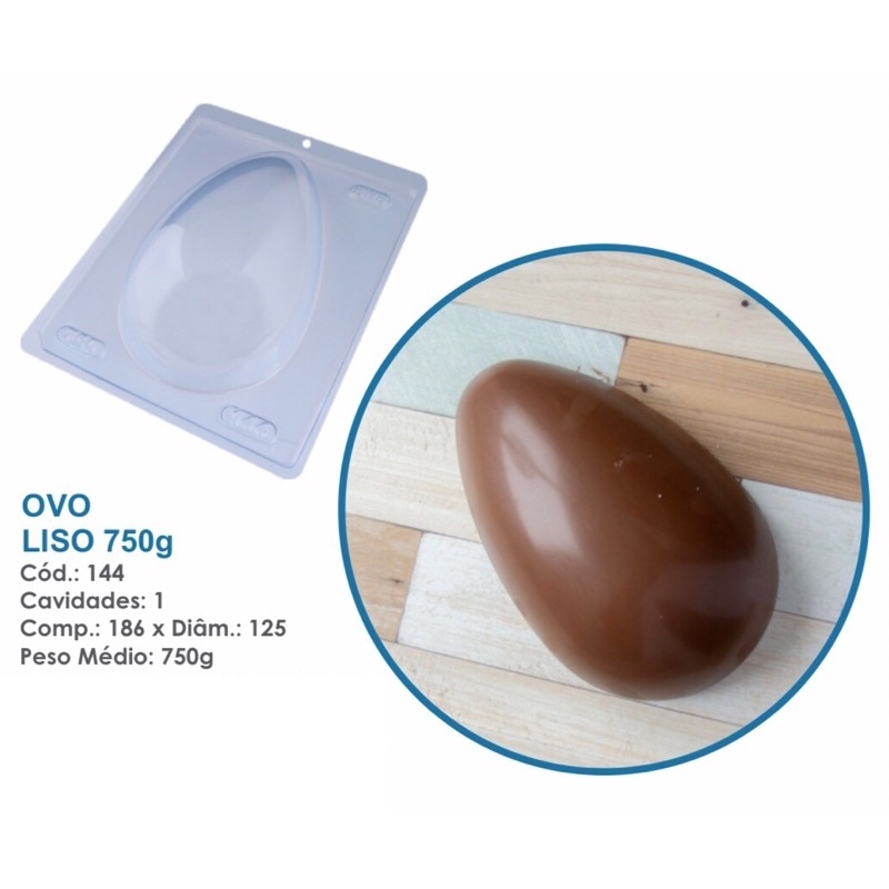 Forma Ovo Liso 750g BWB: Bombons Perfeitos!