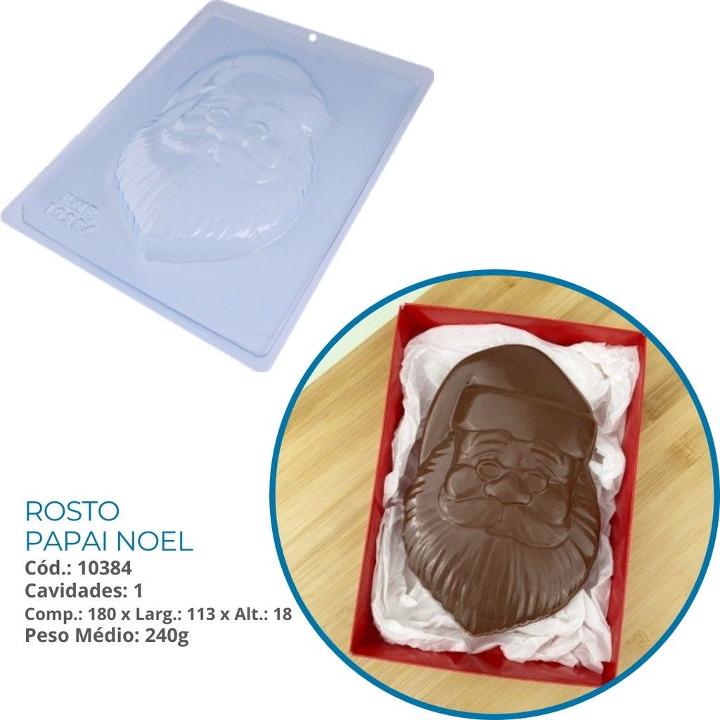 Forma Papai Noel BWB: Chocolate Natal Perfeito!