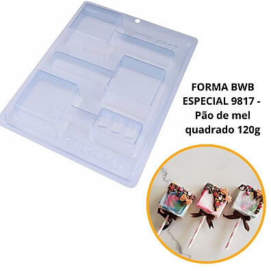 Forma Pirulito Pão de Mel 120g - Silicone 3 Partes