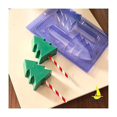Forma Pirulito Pinheiro: Chocolate Natal Perfeito!
