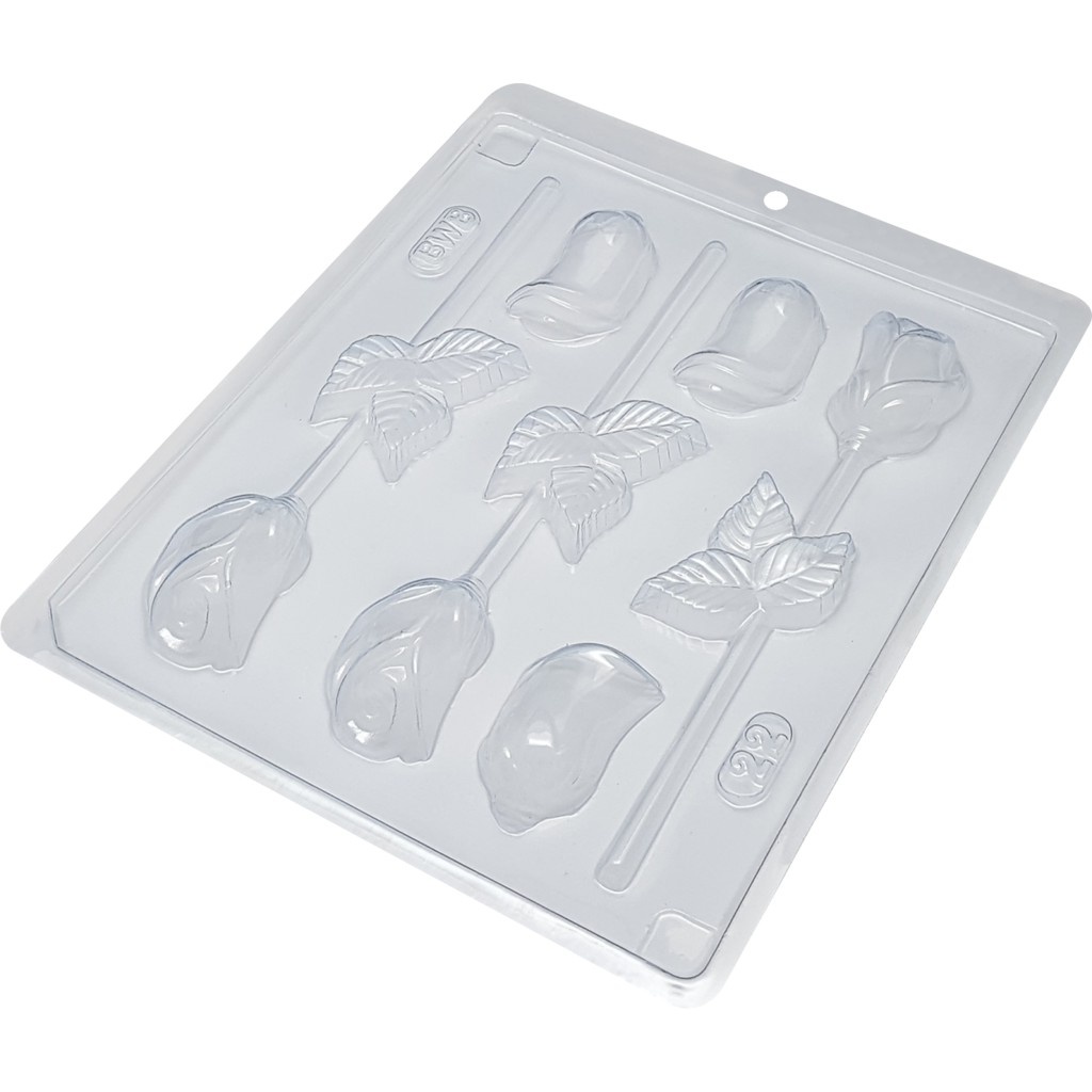 Forma Rosa Pirulito 22 C7 em Acetato - Ideal para Bombons