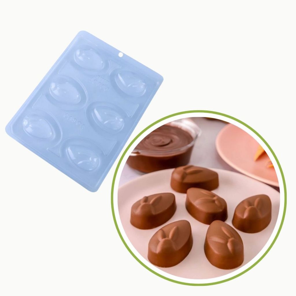 Forma Silicone Bombom Coelho Páscoa BWB 10608