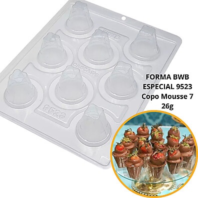 Forma Silicone Copo Mousse 26g: Chocolate Perfeito!