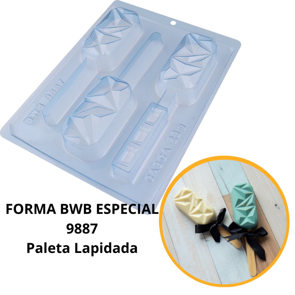 Forma Silicone Lapidada BWB: Pirulitos Perfeitos!