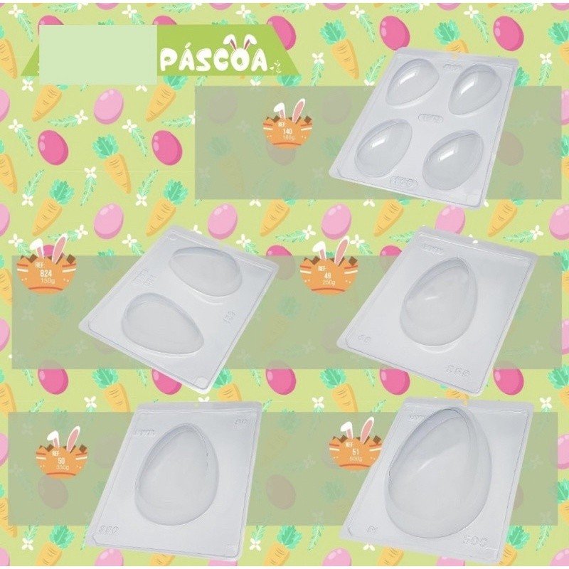 Forma Silicone Ovo de Páscoa BWB – 3 Partes