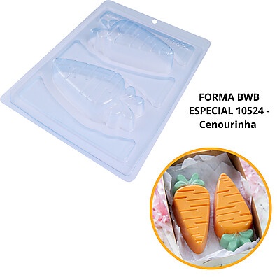 Forma Silicone Páscoa Cenourinha 3 Partes - BWB Especial