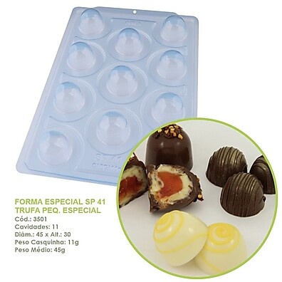 Forma Silicone Trufa 45g BWB - Profissional!