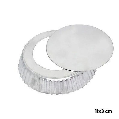 Forma Torta Maçã Crespa c/ Fundo Falso 11x3cm - Macedo Rizzo
