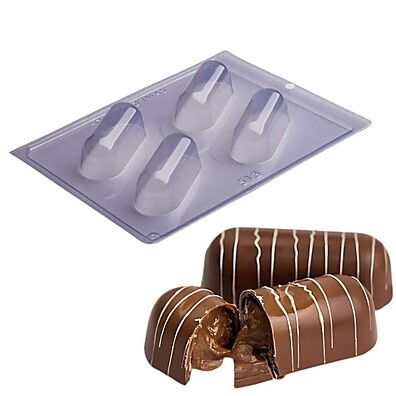 Forma Trufa Alongada P513: Chocolate Perfeito!