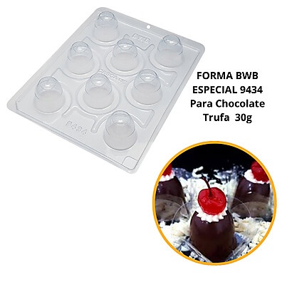 Forma Trufa Concava 12g: Chocolate Perfeito!