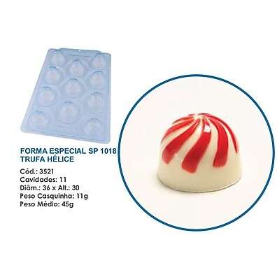Forma Trufa Hélice BWB: Bombons Perfeitos!