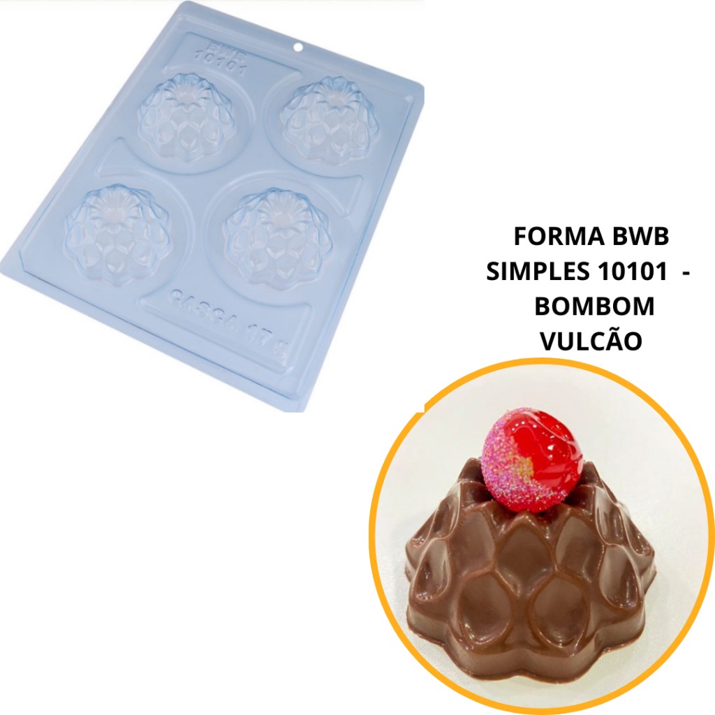 Forma Vulcão 55g: Bombons Perfeitos!