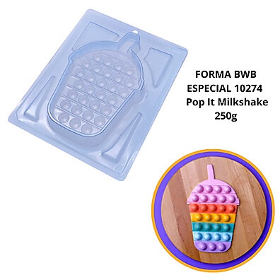 Formas para Chocolates Milk Shake Pop Its - Silicone com 3 Partes