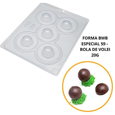 Formas Trufa Bolinha Vôlei BWB: Crie Trufas Incríveis!