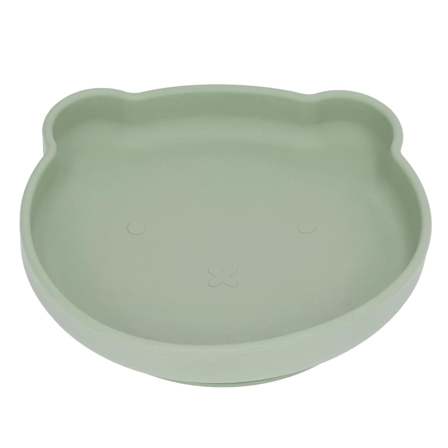 Prato de Silicone com Sucção em Formato de Urso - Seguro, Ecológico e Ideal para Autoalimentação Infantil