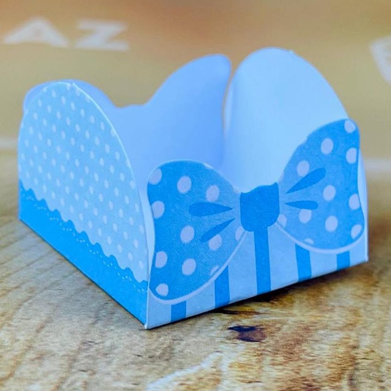 Forminhas de Doces Laço Azul: 50 a 350 Unidades