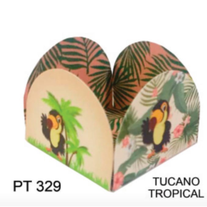 Forminhas Havaianas: 50 Unidades Tucano Tropical