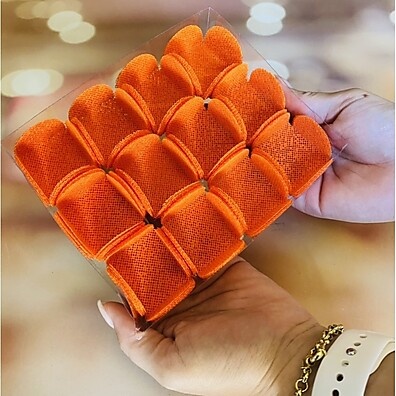 Forminhas para Doces Finos Tela Escócia Laranja - 50 Unidades