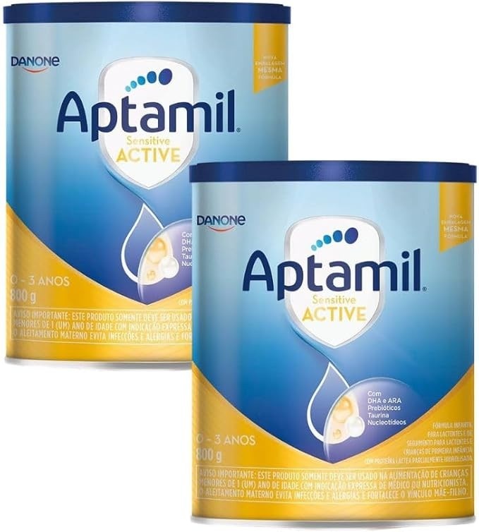 Fórmula Infantil Aptamil Sensitive Active 800g - Kit 2 latas