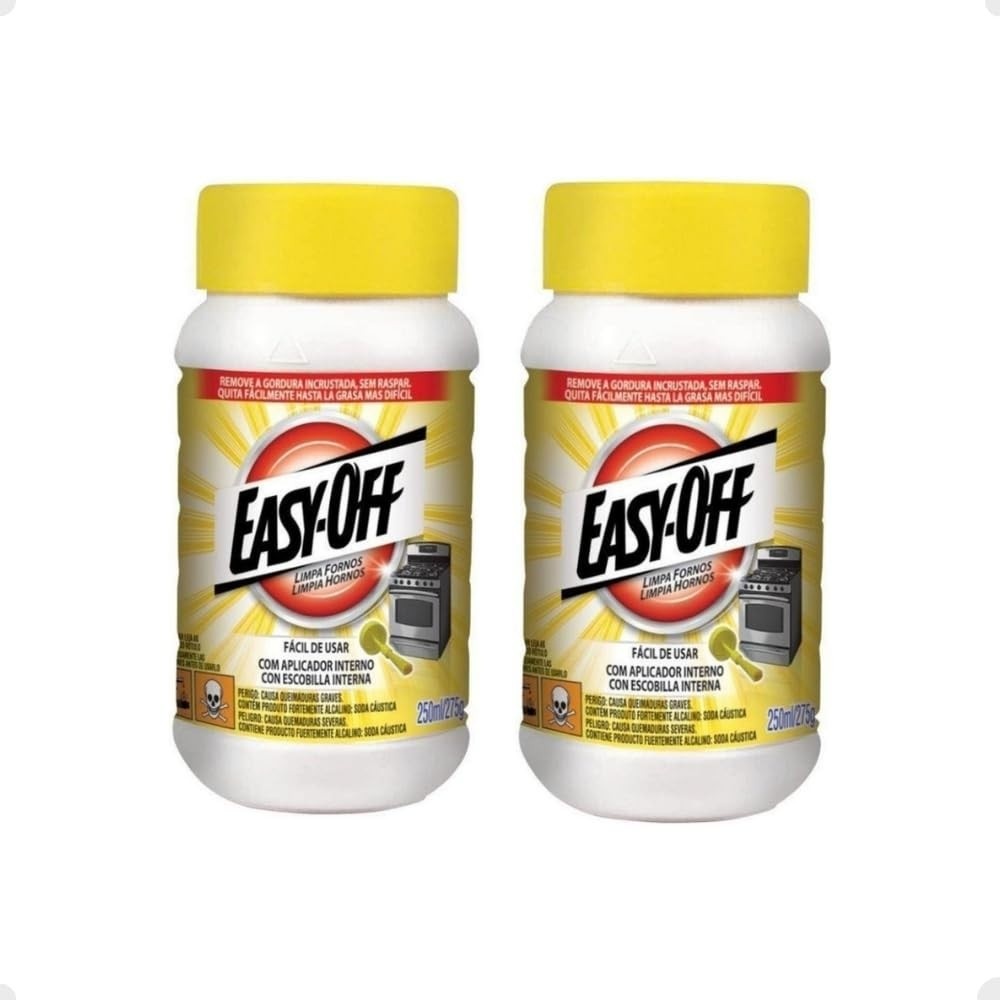 Kit 2 Easy-Off Limpador de Fornos 250ml - Limpa Grelhas, Assadeiras e Churrasqueiras com Aplicador Interno
