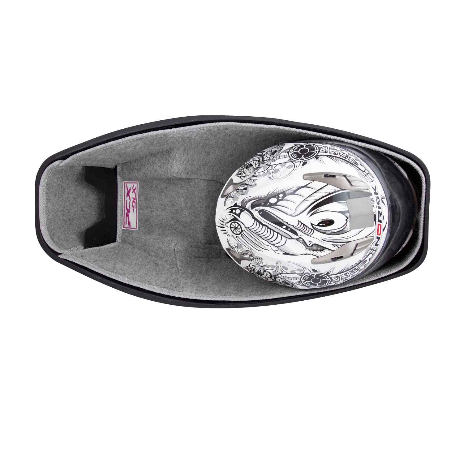 Forro de Baú Cinza para Honda PCX DLX 16-18 com Logo Rosa - Acessório Essencial