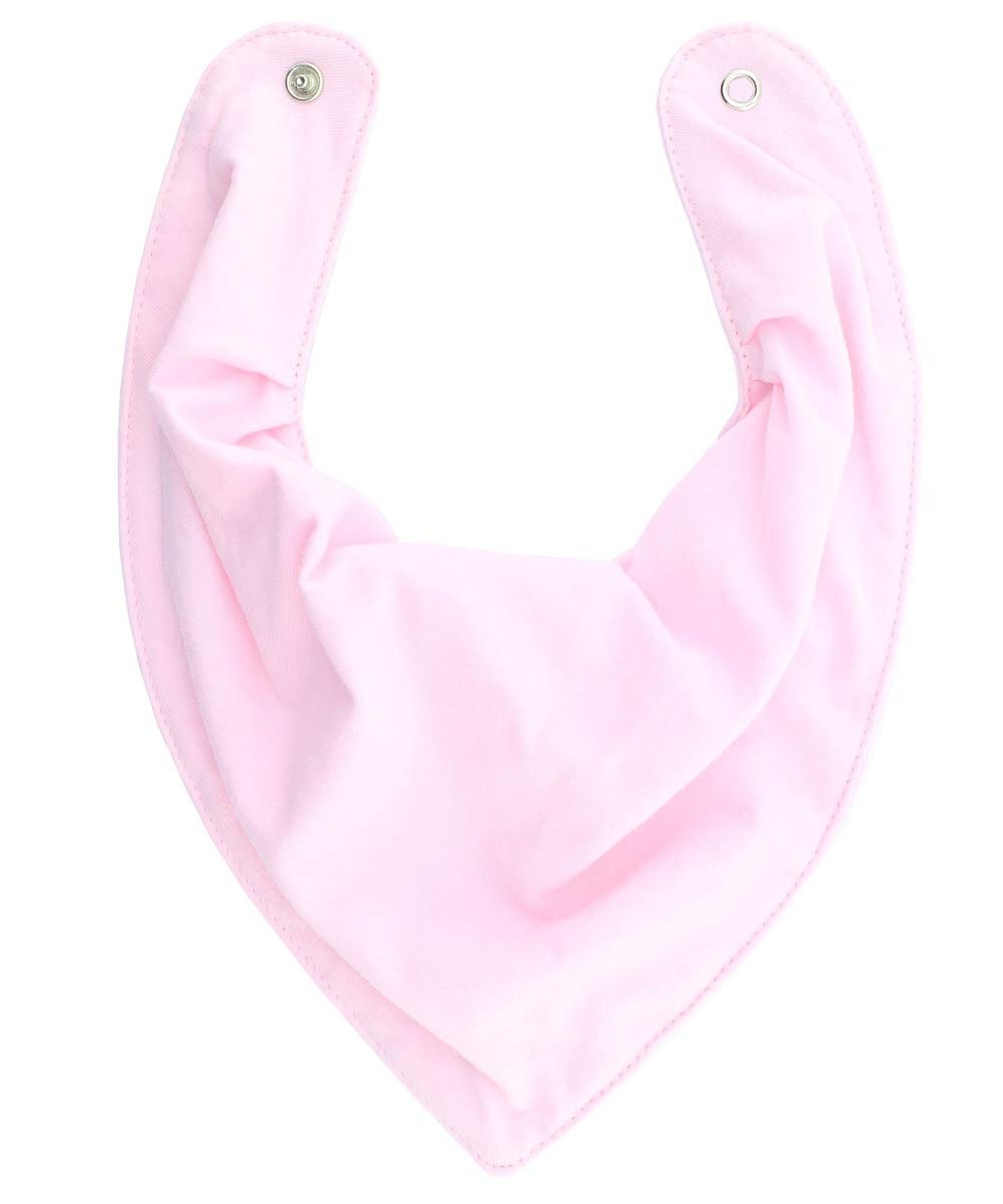 Babador Bandana Impermeável Rosa Bebê - Malha Toque de Pêssego com Forro Protetor