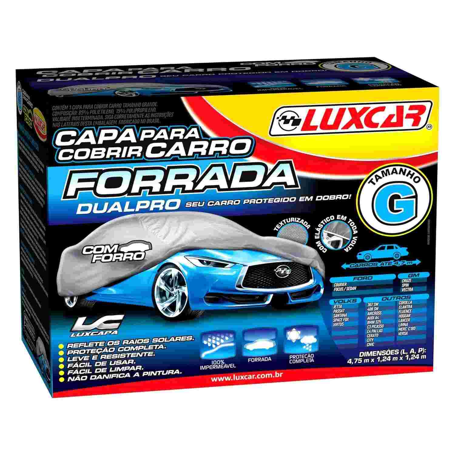 Capa Automotiva Dualpro Luxcar Grande: Proteção Total Impermeável e com Forro
