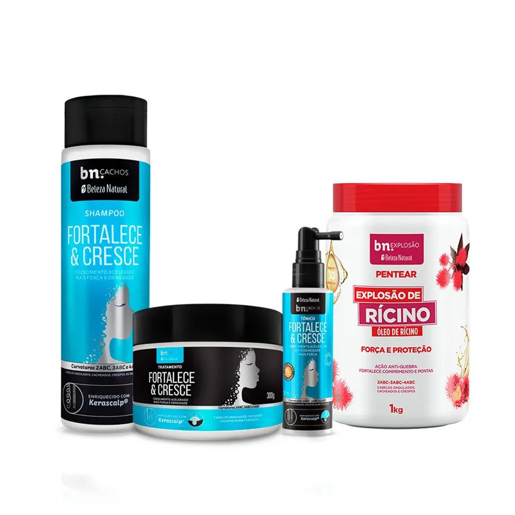Fortalece & Cresce: Kit Completo para Cachos Poderosos