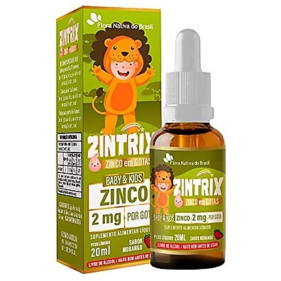 Zintrix Zinco Infantil Morango 20ml: Imunidade Forte!