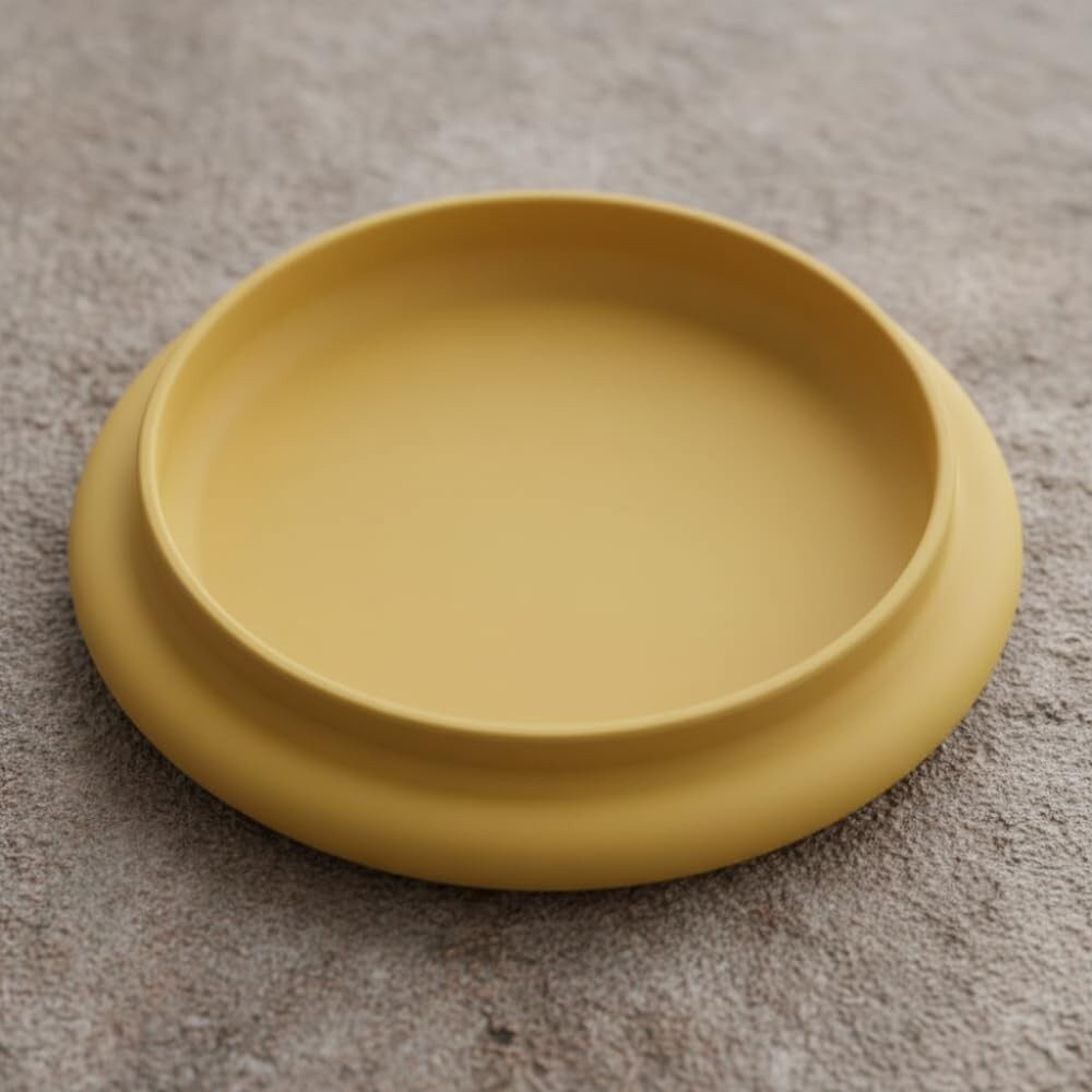 Prato de Silicone Safe Lock Leão - Ventosa Forte, Antiderrapante e Seguro para Bebês