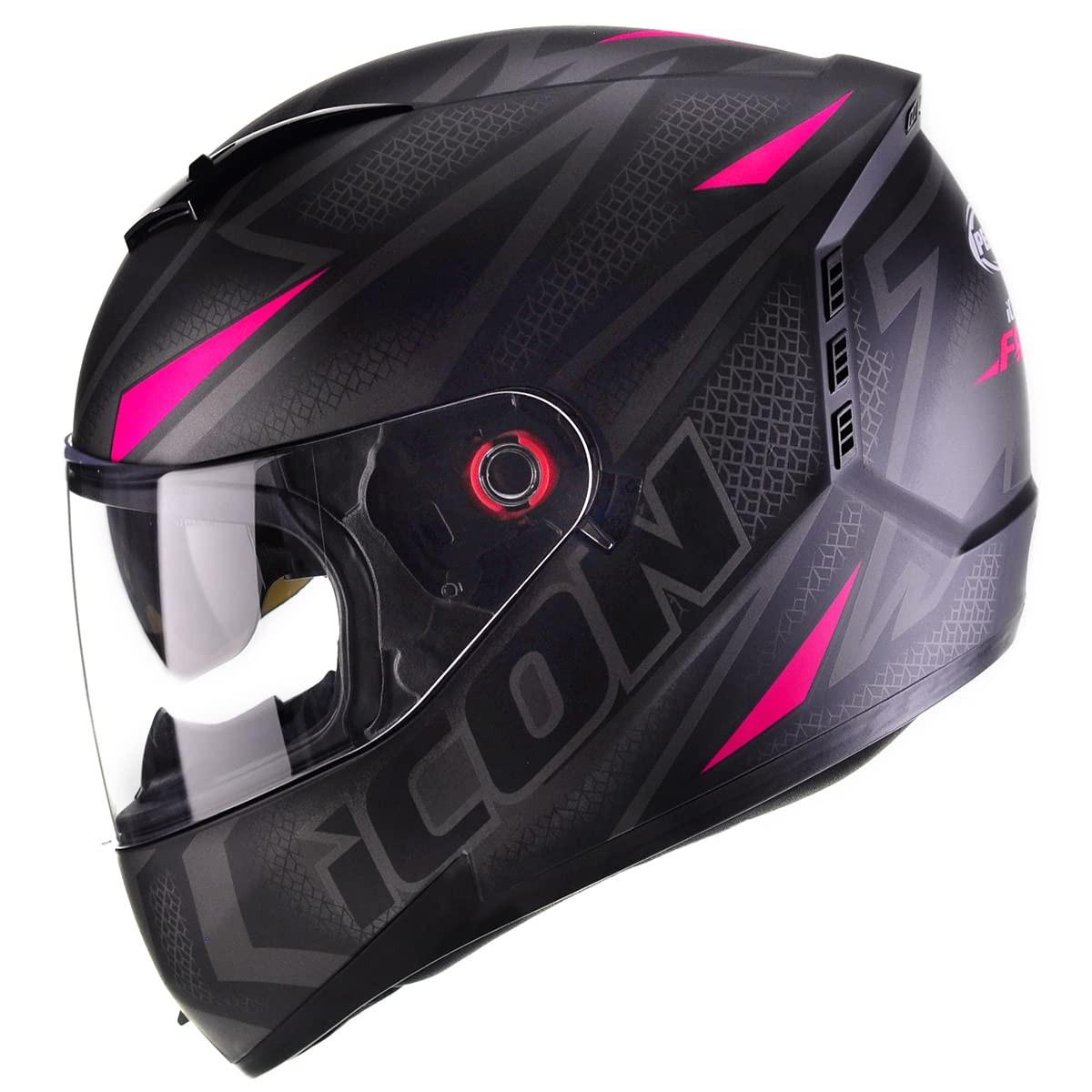 Capacete Peels Icon Fast Preto Fosco Rosa 56: Segurança e Estilo para Sua Moto