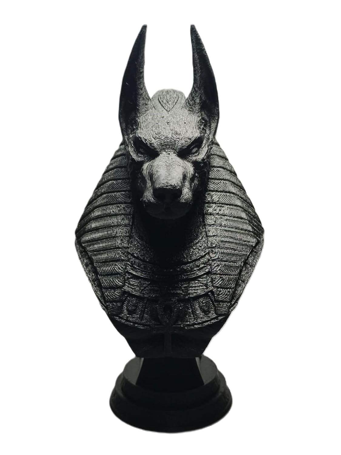 Estátua Decorativa de Anubis - Deidade Egípcia em Preto Fosco para Altar e Decoração Temática